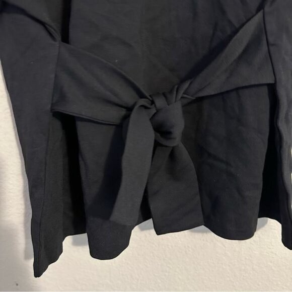 Express Black Crew Neck Tie Waist Gramercy Tee Size Medium - Picture 7 of 12